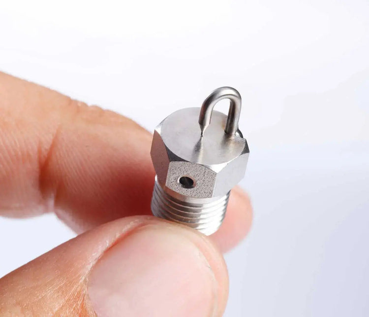 hand holding impaction pin fog nozzle meefog stainless steel nozzles for misting and fogging