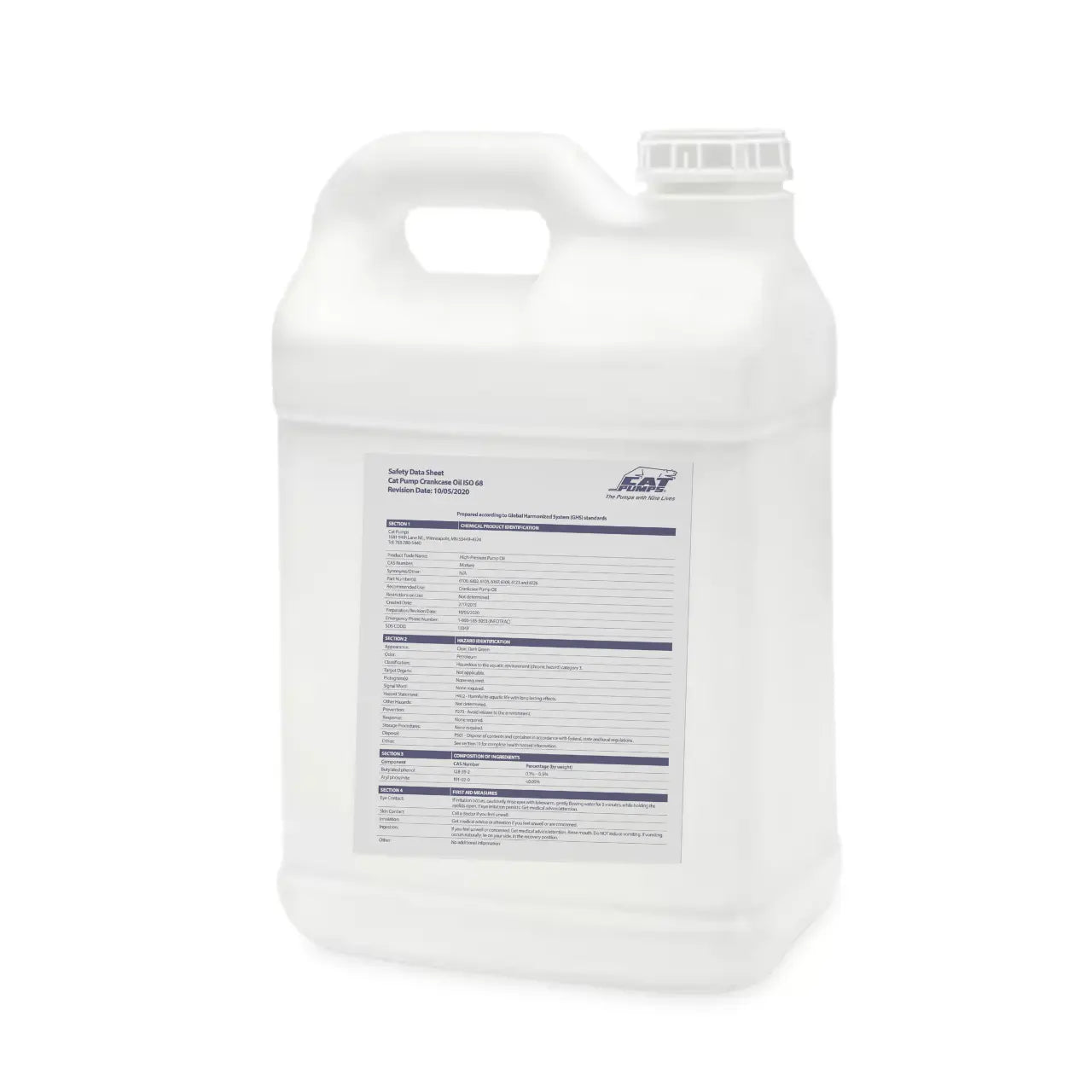 Cat Pumps Hydraulic Crankcase Oil Cat Pumps MeeFog Systems Lubrication Lubrication-Cat-Pump-Oil-2.5-Gallon